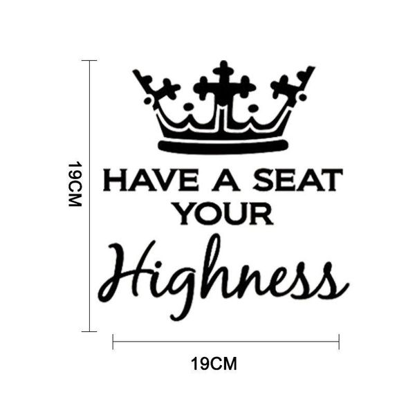wall stickers creative toilet quote have a seat your highness waterproof sticker home decor for room art mural decorate
wall stickers creative toilet quote have a seat your highness waterproof sticker home decor for room art mural decorate