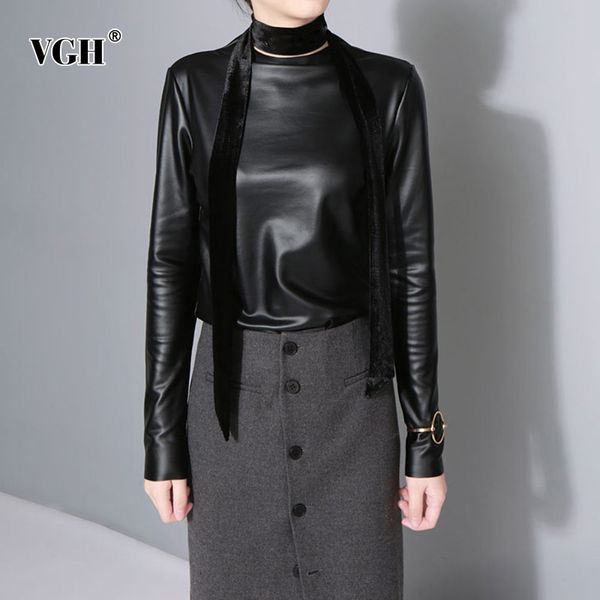 vgh pu leather black t shirt for women o neck long sleeve minimalist solid t shirts female fashion new clothing spring tide 210421, White
vgh pu leather black t shirt for women o neck long sleeve minimalist solid t shirts female fashion new clothing spring tide 210421, White