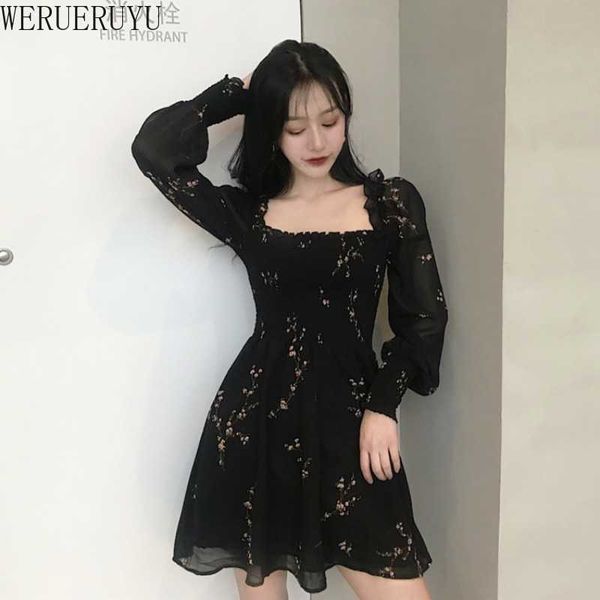 werueruyu floral dress women elegant women long sleeve floral dot party mini dresses 210608, Black;gray
werueruyu floral dress women elegant women long sleeve floral dot party mini dresses 210608, Black;gray