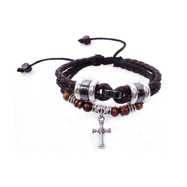 charm bracelets fashion leather bracelet for men cross leave head-made braided multi-layer wood beads adjustable wristband jewelry, Golden;silver
charm bracelets fashion leather bracelet for men cross leave head-made braided multi-layer wood beads adjustable wristband jewelry, Golden;silver