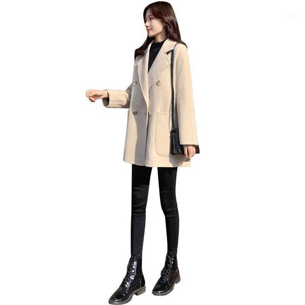 women's wool & blends 2021 autumn trench coat vintage black short double breasted women jackets korean clothing casaco feminino inverno
women's wool & blends 2021 autumn trench coat vintage black short double breasted women jackets korean clothing casaco feminino inverno