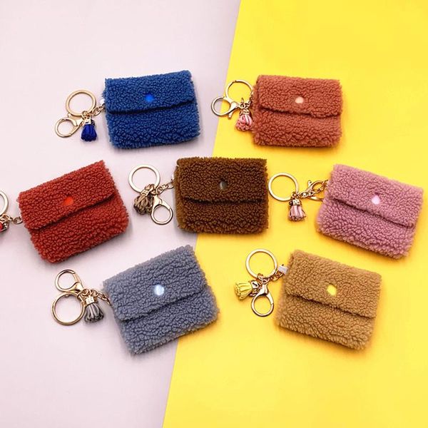 7 styles pompom key ring cute purse bag charm keyfobs plush wallet keychains for women pendant fashion accessories, Silver
7 styles pompom key ring cute purse bag charm keyfobs plush wallet keychains for women pendant fashion accessories, Silver