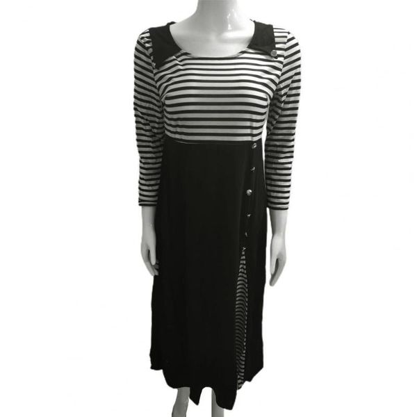 casual dresses retro women d ress plaid print patchwork irregular hem buttons collar decor 3/4 sleeve o-neck autumn vintage ladies, Black;gray
casual dresses retro women d ress plaid print patchwork irregular hem buttons collar decor 3/4 sleeve o-neck autumn vintage ladies, Black;gray