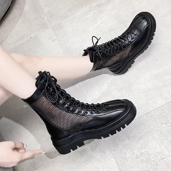 boots fashion women back zipper platform thick bottom breathable mid calf summer woman round toe lace up shoes, Black
boots fashion women back zipper platform thick bottom breathable mid calf summer woman round toe lace up shoes, Black