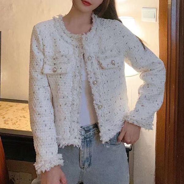 two piece dress women's tweed jacket, small retail, korea, tweed, short, elegant, spring, 2021, White
two piece dress women's tweed jacket, small retail, korea, tweed, short, elegant, spring, 2021, White