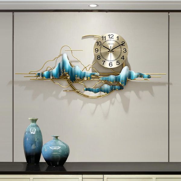wall clocks 3d digital clock stickers living room decoration mechanism creative metal modern design home decor
