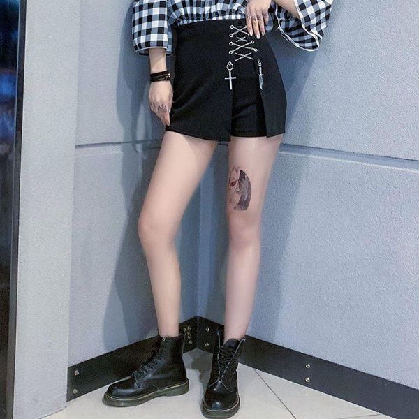 women's shorts summer black gothic chic cool harajuku office lady punk women slim solid club hip hop female streetwear goth, White;black
women's shorts summer black gothic chic cool harajuku office lady punk women slim solid club hip hop female streetwear goth, White;black
