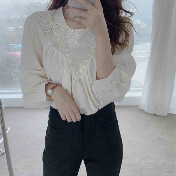 ol sale loose girls streetwear gentle all match casual hollow out blouses office lady pullovers shirts 210525, White
ol sale loose girls streetwear gentle all match casual hollow out blouses office lady pullovers shirts 210525, White