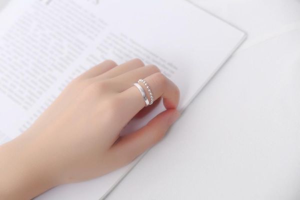 cluster rings 100% authentic 925 sterling silver fine jewelry 2rows chain &wave band ring tlj923, Golden;silver
cluster rings 100% authentic 925 sterling silver fine jewelry 2rows chain &wave band ring tlj923, Golden;silver