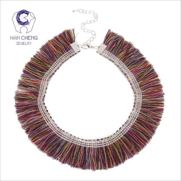 chokers hancheng fashion multicolor bohemian ethnic weave cotton thread tassel choker necklace women necklaces collar jewelry bijoux, Golden;silver
chokers hancheng fashion multicolor bohemian ethnic weave cotton thread tassel choker necklace women necklaces collar jewelry bijoux, Golden;silver