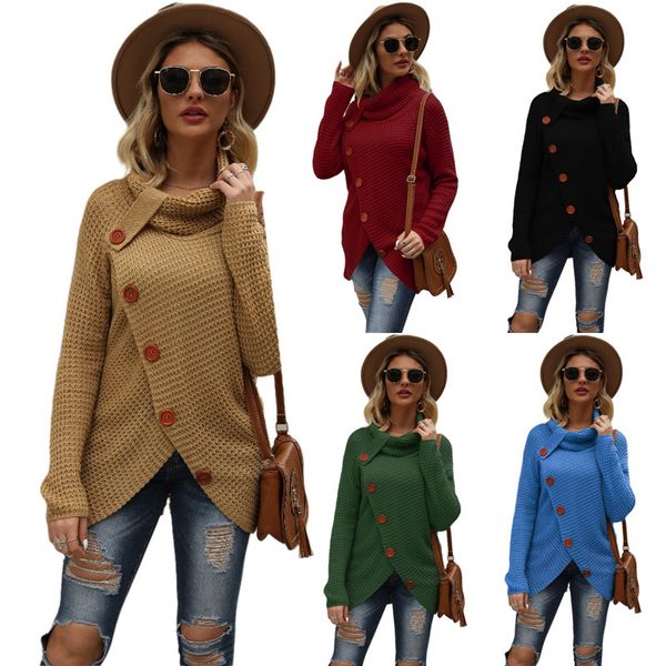 autumn and winter solid color thickened sweater 2021 new single row slant button long sleeve asymmetric t-shirt women's wear, White
autumn and winter solid color thickened sweater 2021 new single row slant button long sleeve asymmetric t-shirt women's wear, White