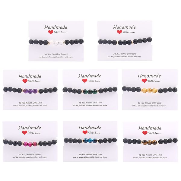 natural volcanic stone beaded bracelets & bangles elastic rope energy pendant jewelry gift with card for women men, Black
natural volcanic stone beaded bracelets & bangles elastic rope energy pendant jewelry gift with card for women men, Black