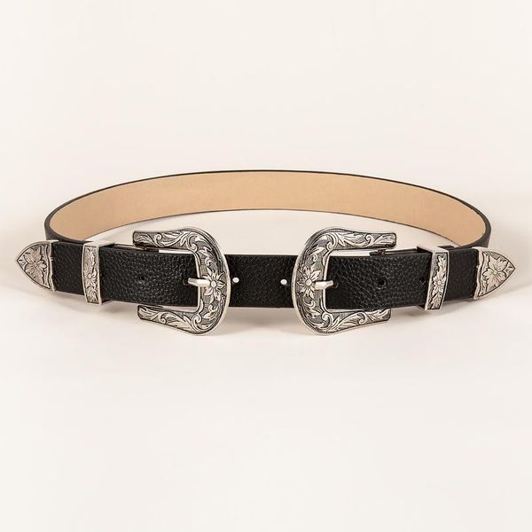 belts vintage retro carved metal wide double buckle belt adjustable pu waistband women elastic, Black;brown
belts vintage retro carved metal wide double buckle belt adjustable pu waistband women elastic, Black;brown