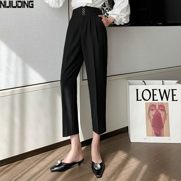 office ladies harem pants spring autumn high waist women suit pant casual female long trousers spilt straight pantalons 210514, Black;white
office ladies harem pants spring autumn high waist women suit pant casual female long trousers spilt straight pantalons 210514, Black;white