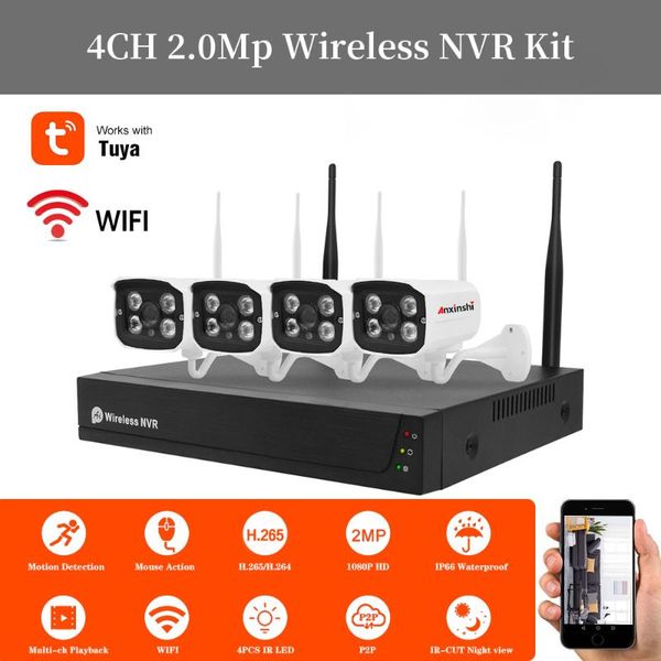 mtstar 4ch 2mp wifi wireless nvr kit (4pcs camera + 1pcs nvr) security system ip cameras
mtstar 4ch 2mp wifi wireless nvr kit (4pcs camera + 1pcs nvr) security system ip cameras