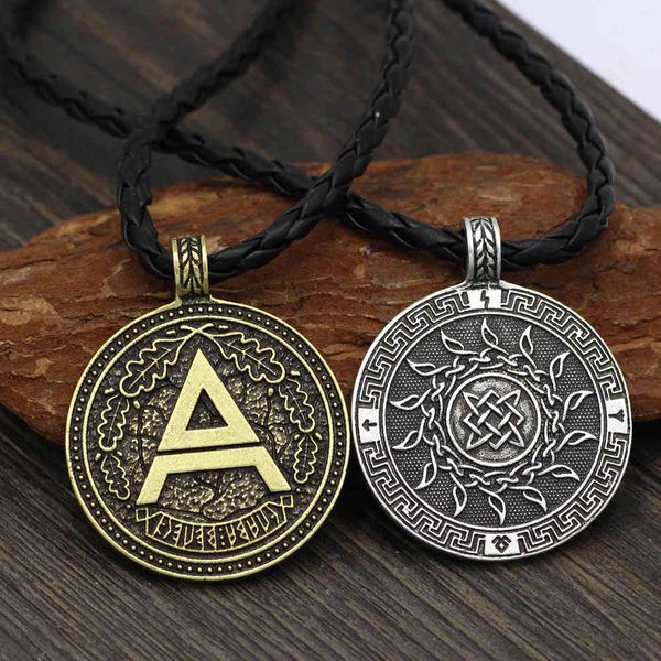 popular creative nordic culture viking double sided men slavic a pendant necklace, Silver
popular creative nordic culture viking double sided men slavic a pendant necklace, Silver
