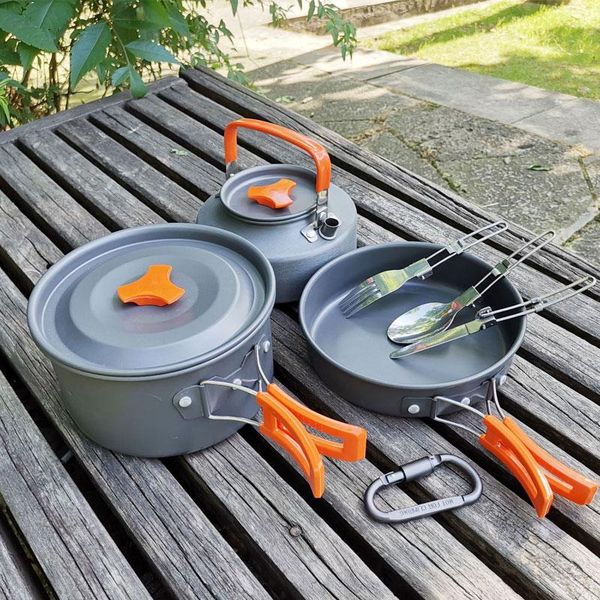 camp kitchen outdoor cooking teapot picnic tableware kettle pot frying pan spoon fork knife portable aluminum alloy camping cookware utensil
camp kitchen outdoor cooking teapot picnic tableware kettle pot frying pan spoon fork knife portable aluminum alloy camping cookware utensil