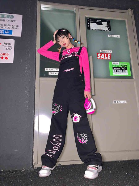 women's jeans japanese harajuku overalls loose straight girl cartoon printed sweet cool street vintage streetwear woman oqt2, Blue
women's jeans japanese harajuku overalls loose straight girl cartoon printed sweet cool street vintage streetwear woman oqt2, Blue