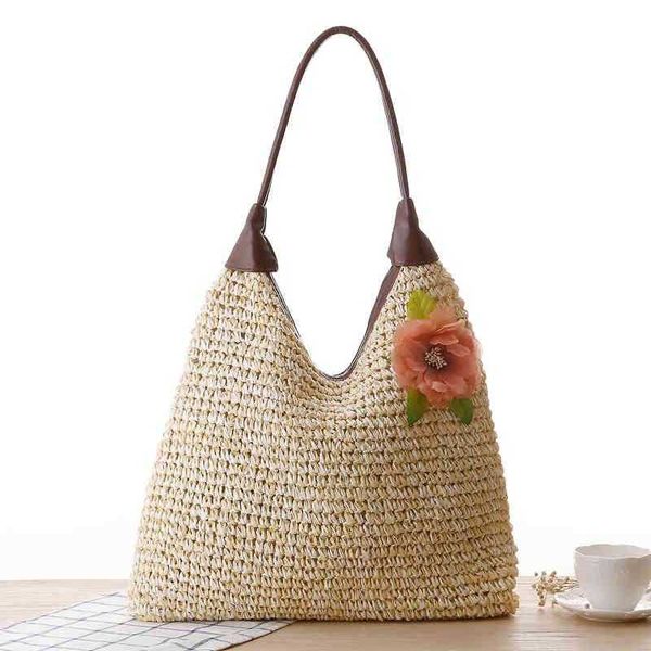 large bohemian flower women shoulder bags casual rattan straw bag capacity wicker woven female handbags summer beach purse totes c0326
large bohemian flower women shoulder bags casual rattan straw bag capacity wicker woven female handbags summer beach purse totes c0326