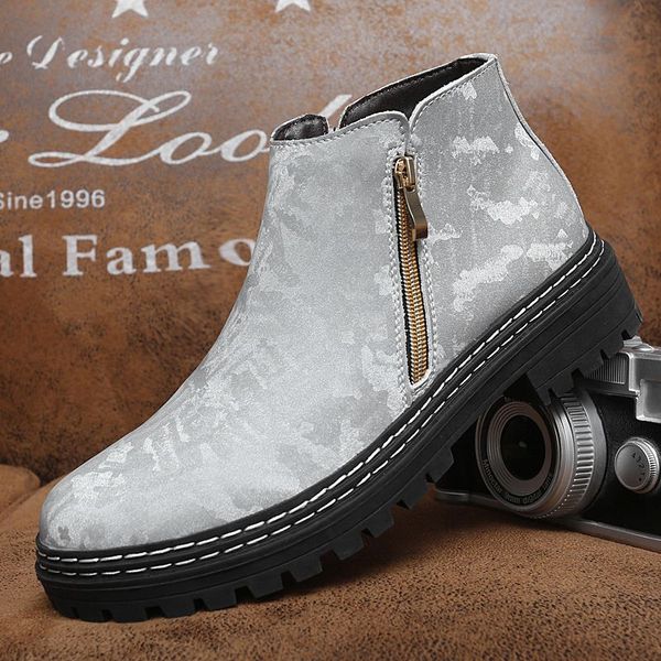 boots ankle 2021 new men shoes spring autumn zipper simplicity round toe pu leather casual outdoors fashion classic comfortable botines dh69, Black
boots ankle 2021 new men shoes spring autumn zipper simplicity round toe pu leather casual outdoors fashion classic comfortable botines dh69, Black