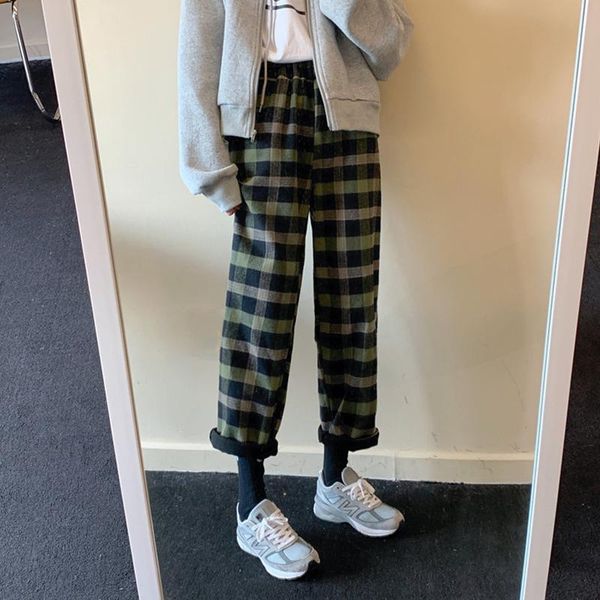 women's pants & capris 2021 autumn winter women harem korean slim straight streetwear female casual trousers, Black;white
women's pants & capris 2021 autumn winter women harem korean slim straight streetwear female casual trousers, Black;white