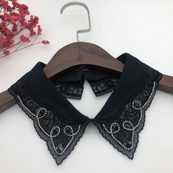 bow ties sitonjwly women white fake collar embroidery detachable shirt false blouse female vestidos neckwear decorative, Black;gray
bow ties sitonjwly women white fake collar embroidery detachable shirt false blouse female vestidos neckwear decorative, Black;gray