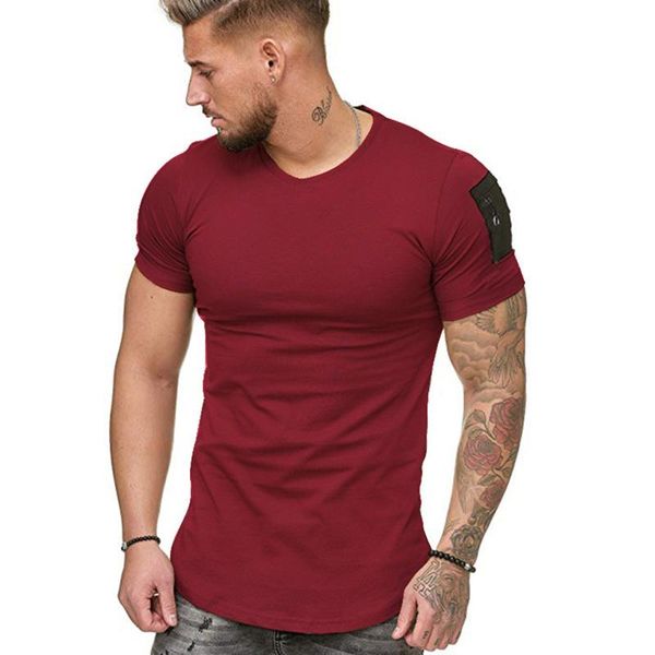 european and american fashion round-neck t-shirt men's arm zipper cotton short-sleeved casual bottoming shirt t-shirts, White;black
european and american fashion round-neck t-shirt men's arm zipper cotton short-sleeved casual bottoming shirt t-shirts, White;black