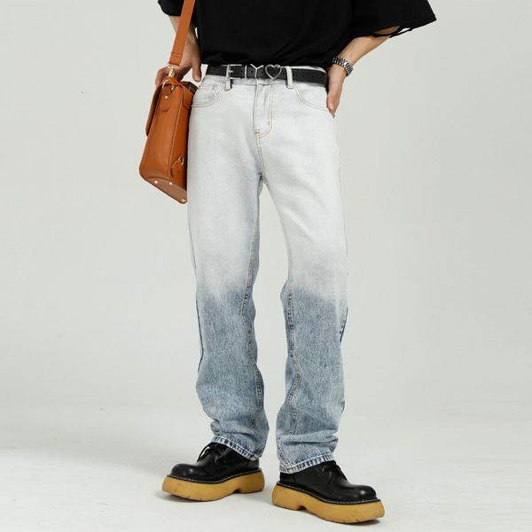 men's jeans bleaching vintage casual straight denim pants man korean style youthful streetwear hip hop trousers male fwo9, Blue
men's jeans bleaching vintage casual straight denim pants man korean style youthful streetwear hip hop trousers male fwo9, Blue