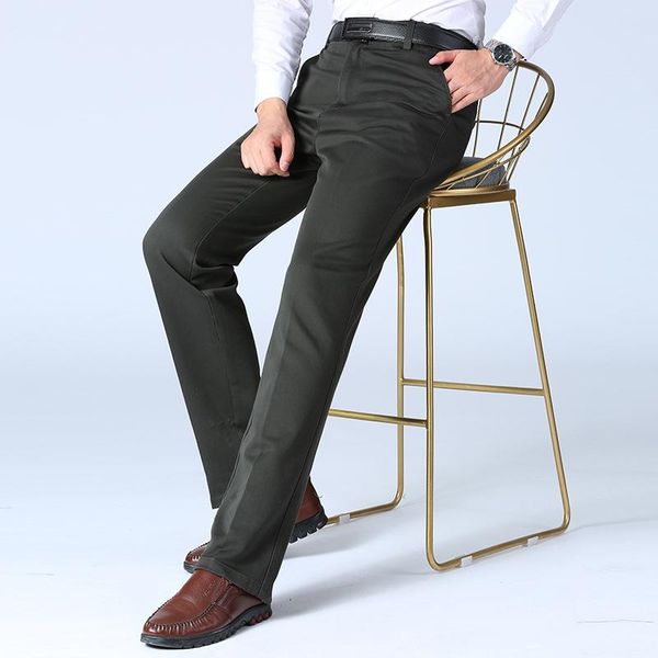 men's pants autumn and winter satin stretch cotton casual middle-aged high-grade waist wide straight long for dad, Black
men's pants autumn and winter satin stretch cotton casual middle-aged high-grade waist wide straight long for dad, Black
