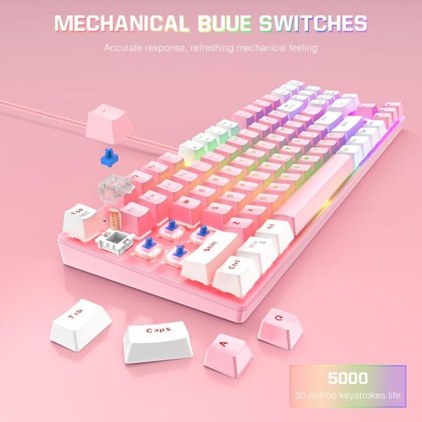 keyboard mouse combos 2021 wired mechanical gaming set usb interface rgb lighting effect blue axis 89 keys high quality
keyboard mouse combos 2021 wired mechanical gaming set usb interface rgb lighting effect blue axis 89 keys high quality
