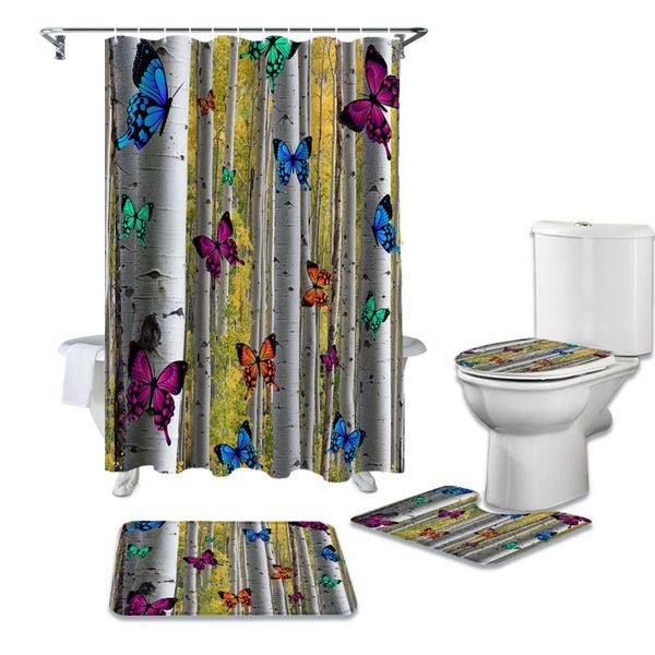 shower curtains color butterfly birch forest curtain sets non-slip rugs toilet lid cover and bath mat waterproof bathroom
shower curtains color butterfly birch forest curtain sets non-slip rugs toilet lid cover and bath mat waterproof bathroom