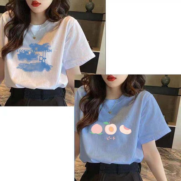 women's t-shirt 100% cotton large yards short-sleeved female summer korean version of the loose tide, White
women's t-shirt 100% cotton large yards short-sleeved female summer korean version of the loose tide, White