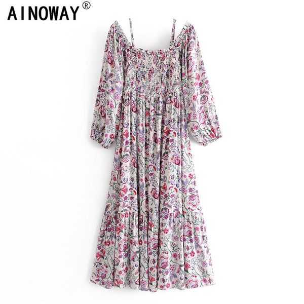 casual dresses multi floral print vintage chic boho women beach bohemian midi dress ladies strap long sleeve happie vestidos, Black;gray
casual dresses multi floral print vintage chic boho women beach bohemian midi dress ladies strap long sleeve happie vestidos, Black;gray