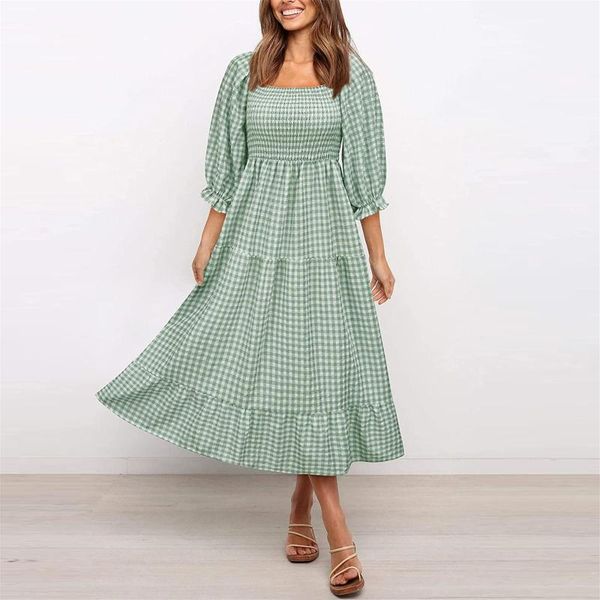 casual dresses for women 2021 summer plaid printed sundress square collar long dress fashion holiday lantern sleeve vestidos, Black;gray
casual dresses for women 2021 summer plaid printed sundress square collar long dress fashion holiday lantern sleeve vestidos, Black;gray