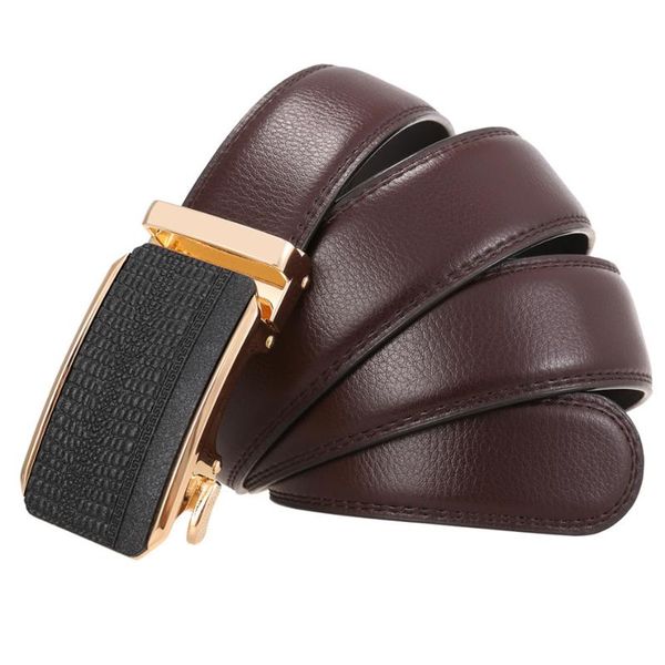 belts luxury men's leather black cowhide business metal automatic buckle waist strap male formal g357, Black;brown
belts luxury men's leather black cowhide business metal automatic buckle waist strap male formal g357, Black;brown