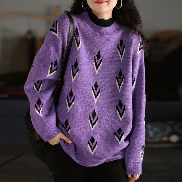 women's sweaters fairynatural o neck pullover knitted sweater winter spring ladies vintage style print knitwear 3 color lglj, White;black
women's sweaters fairynatural o neck pullover knitted sweater winter spring ladies vintage style print knitwear 3 color lglj, White;black