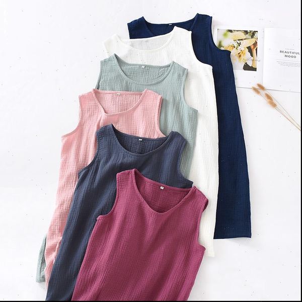 summer cotton crepe night womens sleepwears dress sleeveless wear loose solid nightwear home sleepshirts vest skirts, Black;red
summer cotton crepe night womens sleepwears dress sleeveless wear loose solid nightwear home sleepshirts vest skirts, Black;red
