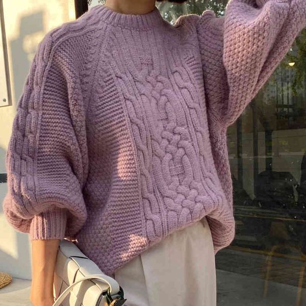 women's sweaters nomikuma vintage twisted pullover sweater korean lantern sleeve causal knitted autumn winter pull jumpers 6x701 g9g9, White;black
women's sweaters nomikuma vintage twisted pullover sweater korean lantern sleeve causal knitted autumn winter pull jumpers 6x701 g9g9, White;black
