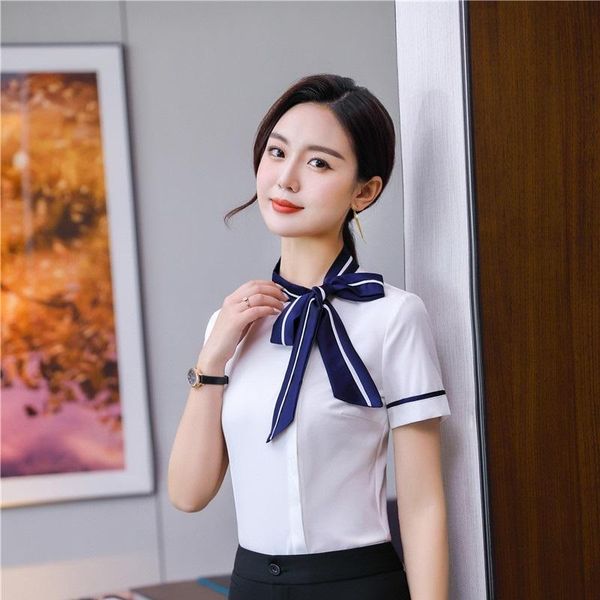 women's blouses & shirts 2021 summer office ladies work wear female clothes ol formal uniform designs business shirt for women plus si, White
women's blouses & shirts 2021 summer office ladies work wear female clothes ol formal uniform designs business shirt for women plus si, White
