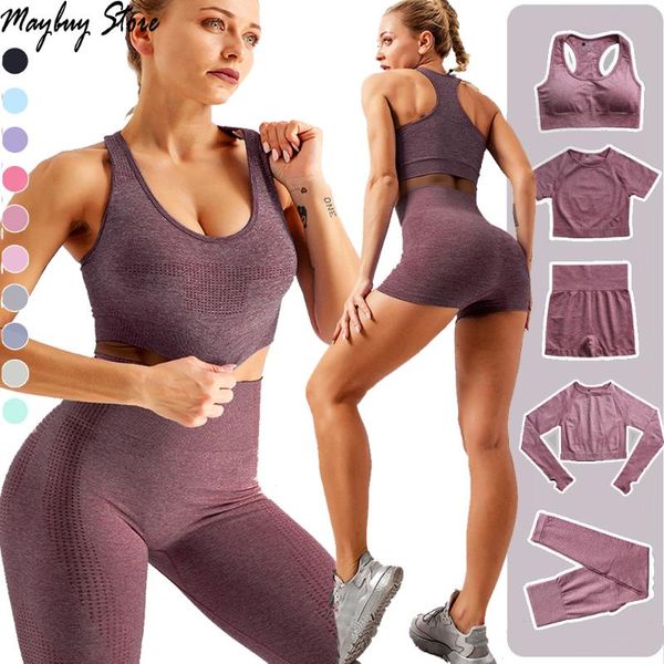 yoga outfit 4pcs/set women workout sportswear fitness gym clothing seamless pants long sleeve shirt crop short legging sports suits
yoga outfit 4pcs/set women workout sportswear fitness gym clothing seamless pants long sleeve shirt crop short legging sports suits