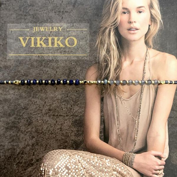 beaded, strands vikiko lucky eternal japanese niche design natural lapis lazuli small bracelet for girls, gifts girlfriends, Black