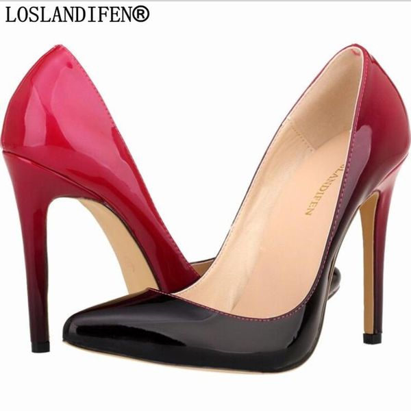 women shoes pointed toe pumps 11cm patent leather dress high heels boat wedding zapatos mujer, Black 
women shoes pointed toe pumps 11cm patent leather dress high heels boat wedding zapatos mujer, Black