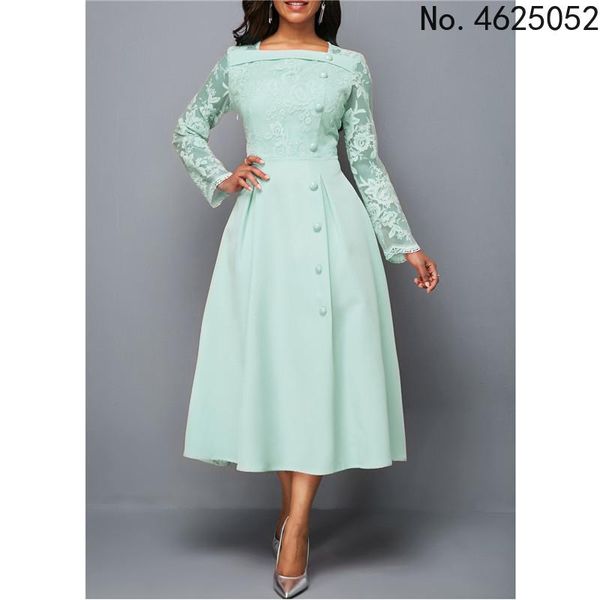 casual dresses women's dress elegant long sleeve lace stitching high waist big hem mid-length size for women, Black;gray
casual dresses women's dress elegant long sleeve lace stitching high waist big hem mid-length size for women, Black;gray