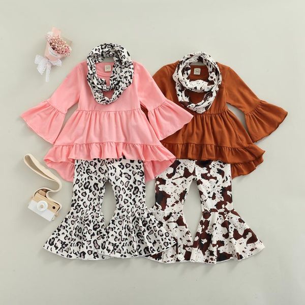 clothing sets toddler kids baby girl 3 piece outfits long ruffle sleeve a-lined blouse wide leg trousers + scarf set, White
clothing sets toddler kids baby girl 3 piece outfits long ruffle sleeve a-lined blouse wide leg trousers + scarf set, White