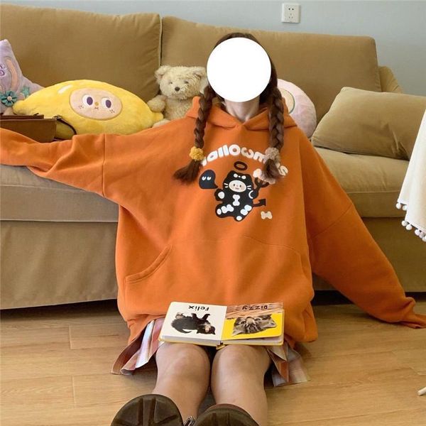 women's t-shirt streetwear spring girls fashion kawaii loose womens casual cartoon cute autumn japan orange high street sweatshirts, White
women's t-shirt streetwear spring girls fashion kawaii loose womens casual cartoon cute autumn japan orange high street sweatshirts, White