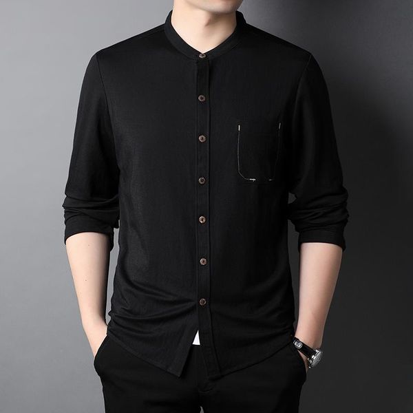 men's casual shirts men dress shirt spring fall fashion long sleeve business social male solid color button causal pocket streetwear fo, White;black
men's casual shirts men dress shirt spring fall fashion long sleeve business social male solid color button causal pocket streetwear fo, White;black
