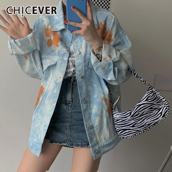 women's jackets chicever vintage colorblock patterned denim women jacket lapel long sleeve single breasted loose spring 2021, Black;brown
women's jackets chicever vintage colorblock patterned denim women jacket lapel long sleeve single breasted loose spring 2021, Black;brown