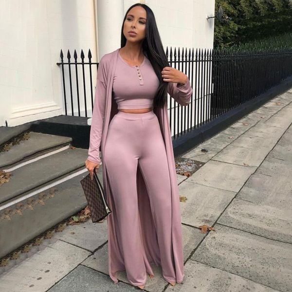 women's two piece pants autumn 2021 round neck long sleeve cardigan women vest + coat fashion solid color casual three set, White
women's two piece pants autumn 2021 round neck long sleeve cardigan women vest + coat fashion solid color casual three set, White