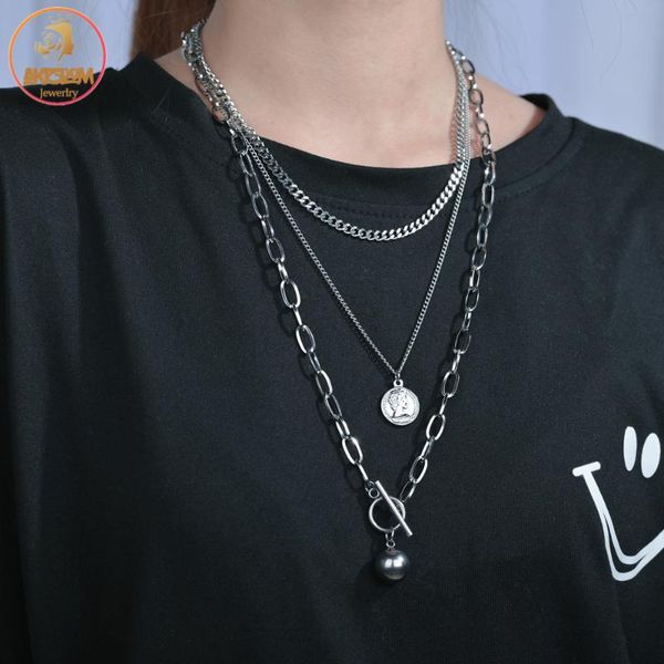 pendant necklaces akizoom three layers elizabeth necklace charm stainless steel choker chain for women party gift jewelry wholesale, Silver
pendant necklaces akizoom three layers elizabeth necklace charm stainless steel choker chain for women party gift jewelry wholesale, Silver