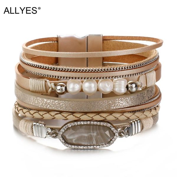 tennis allyes resin charm pearl beads leather bracelets for women fashion multilayer wrap bracelet summer jewelry wedding gift, Golden;silver
tennis allyes resin charm pearl beads leather bracelets for women fashion multilayer wrap bracelet summer jewelry wedding gift, Golden;silver